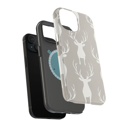 Minimalist Deer Silhouette MagSafe Pattern – iPhone Series Case