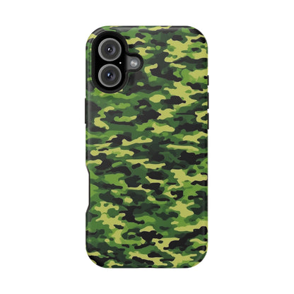 Green Woodland Camouflage – MagSafe iPhone Case, Slim and Shockproof