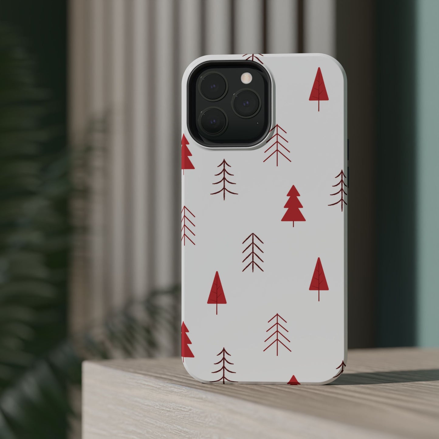 Scandi Red Pine Trees - MagSafe iPhone Series Case