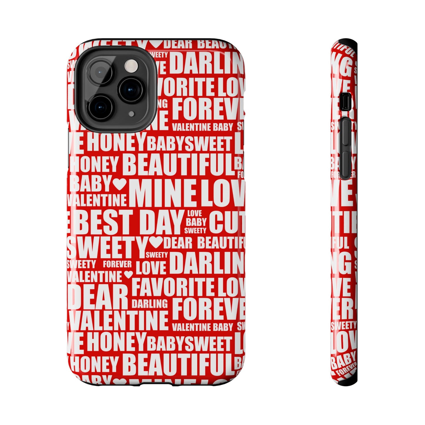 Valentine's Love Typography iPhone Case