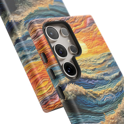 Textured Ocean Sunset Waves – Samsung Galaxy Series Case