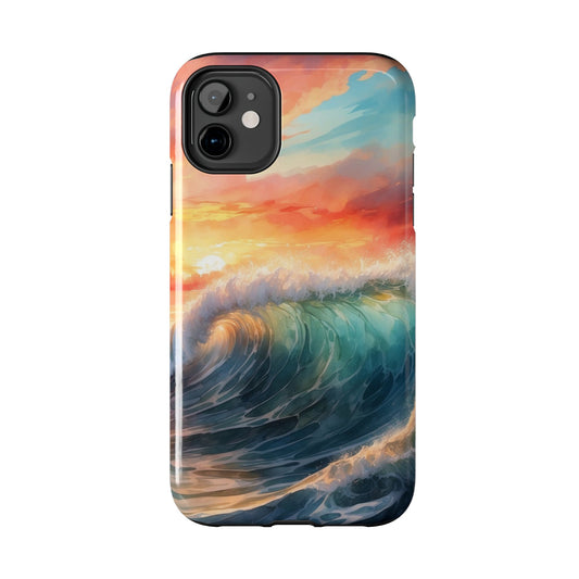 Ocean Wave Sunset iPhone Case – Nature-Inspired Art