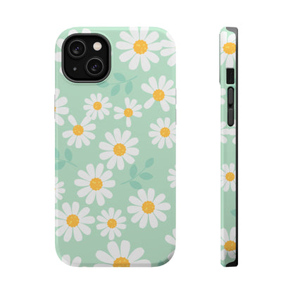 Charming Daisy Floral Tough MagSafe iPhone Case – Spring Pastel Design, Shockproof & Slim