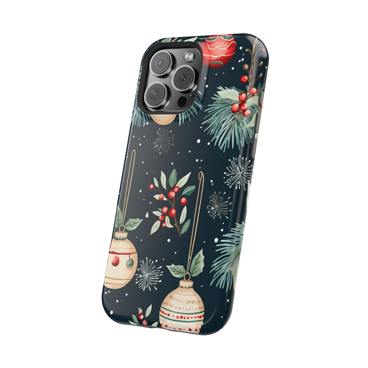 Elegant Christmas Ornaments and Pine - MagSafe iPhone Series Case