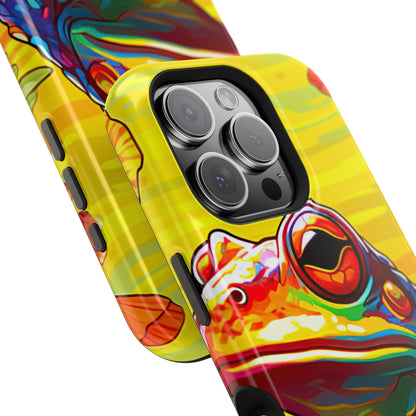 Vibrant Rainbow Frog Design – MagSafe iPhone Case