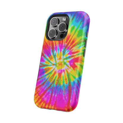 Rainbow Spiral Tie-Dye MagSafe Case – Vibrant Colors & Functionality