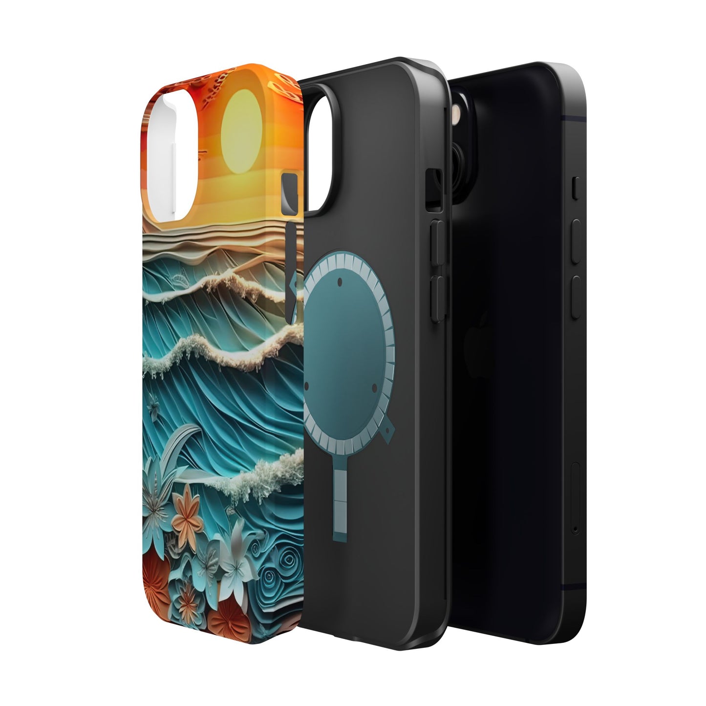 Tropical Sunset Paper Art Ocean – iPhone Series Case