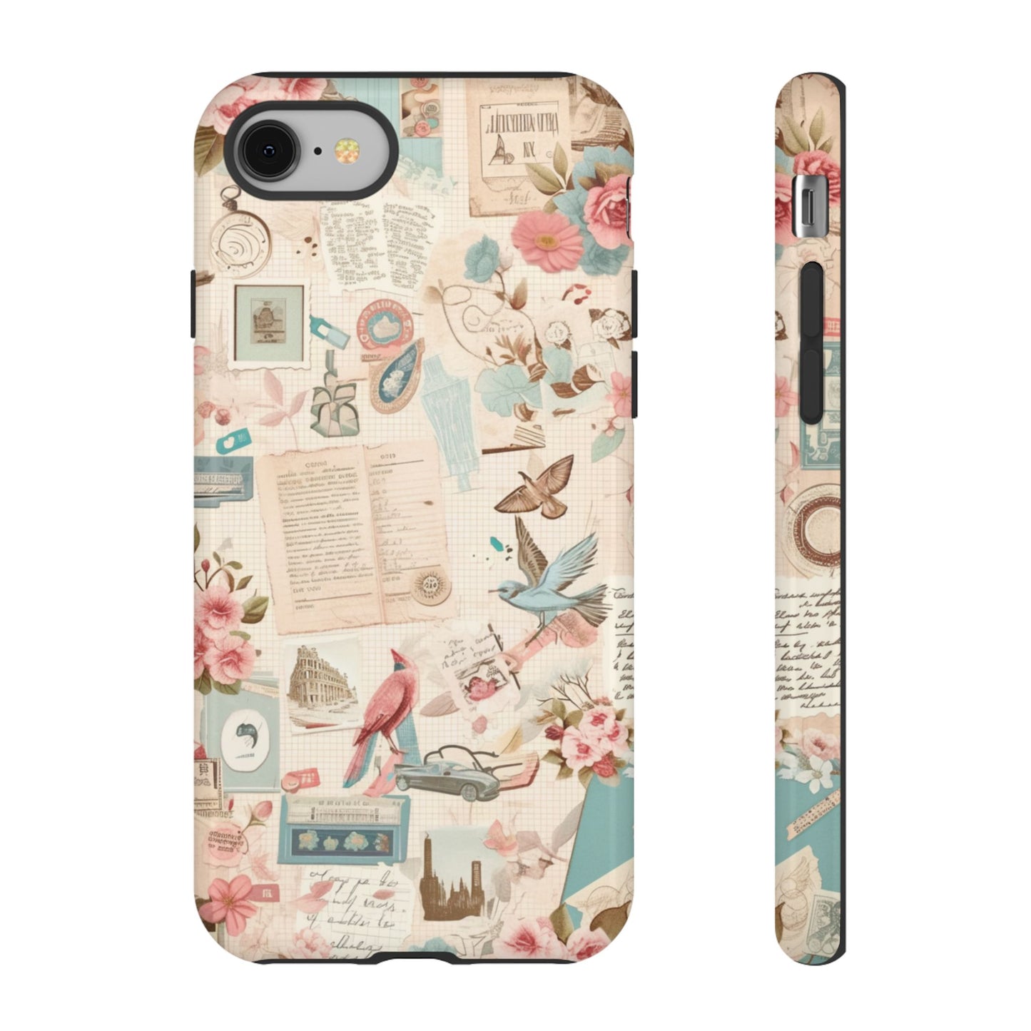 Vintage Collage iPhone Case - Retro Nostalgic Protective Cover