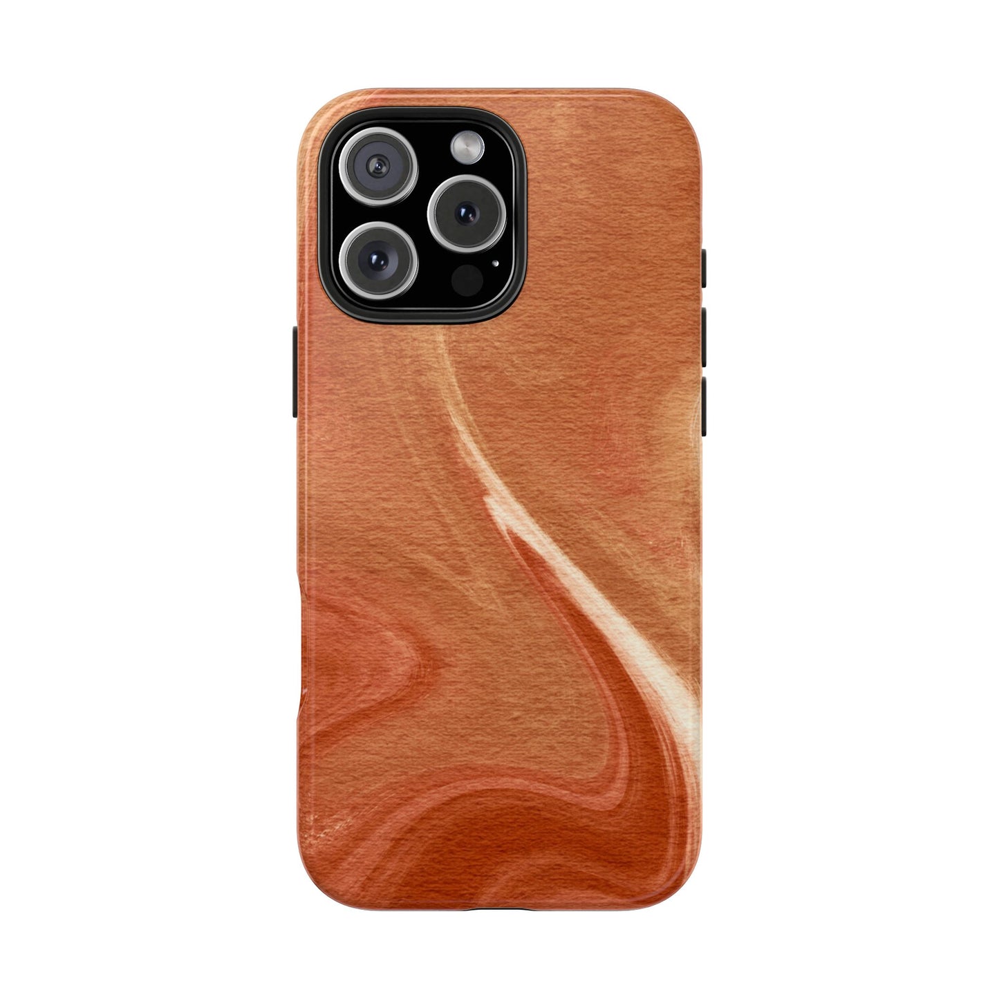 Earthy Terracotta Swirl MagSafe iPhone Case – Elegant Design with Magnetic Precision