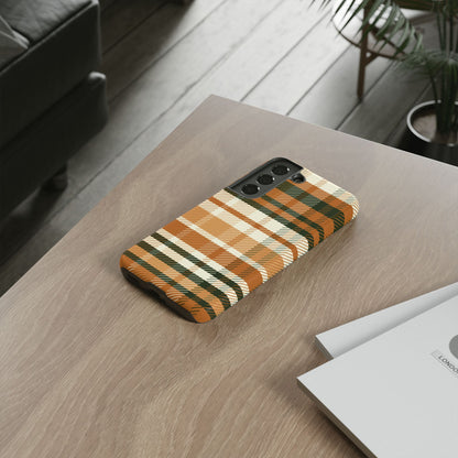 Samsung Galaxy Case - Pumpkin Spice Plaid Design