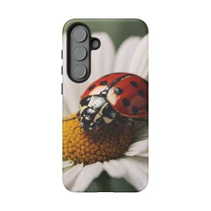 Samsung Galaxy Case: Ladybug on White Daisy