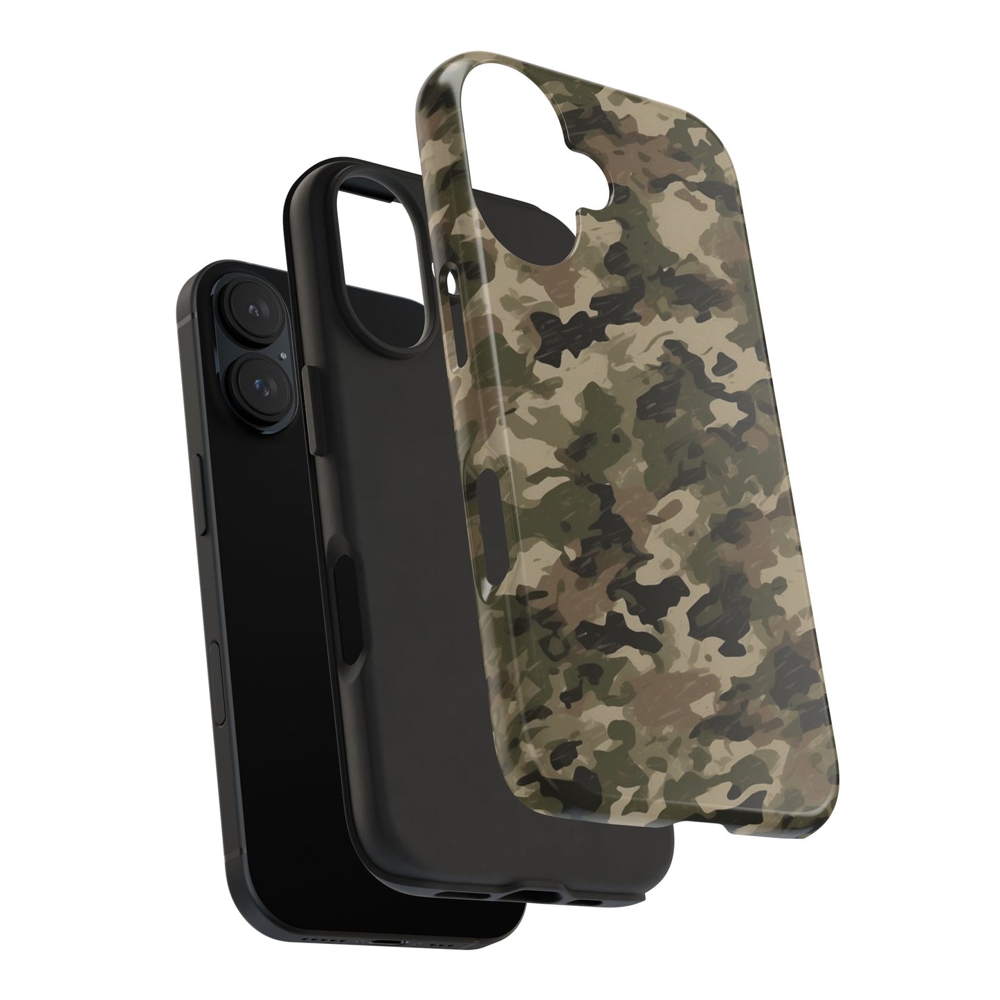 Classic Light Brown Camouflage – Durable iPhone Case with Timeless Design