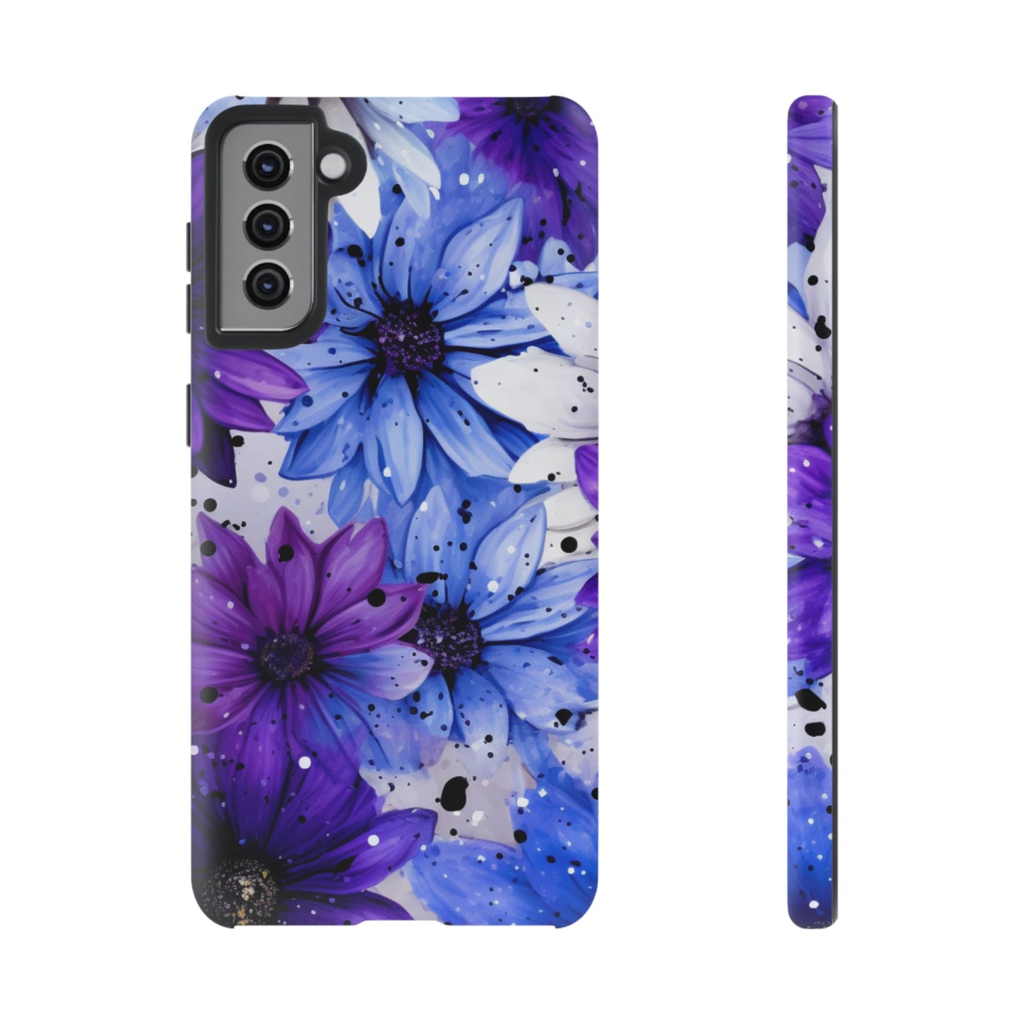 Vibrant Purple & Blue Floral Splash - Samsung Galaxy Series Case