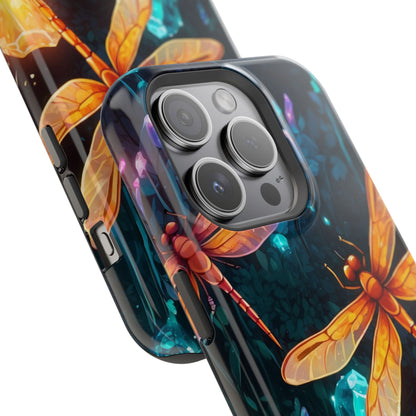 Mystical Dragonflies & Crystals – MagSafe iPhone Series Case