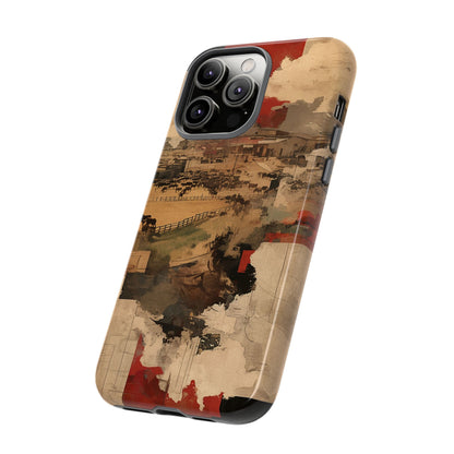 Vintage Abstract iPhone Case - Rustic Art Protective Cover