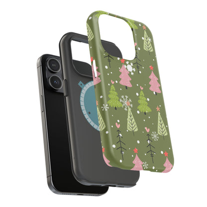 Whimsical Christmas Tree Pattern – MagSafe Phone Series Case