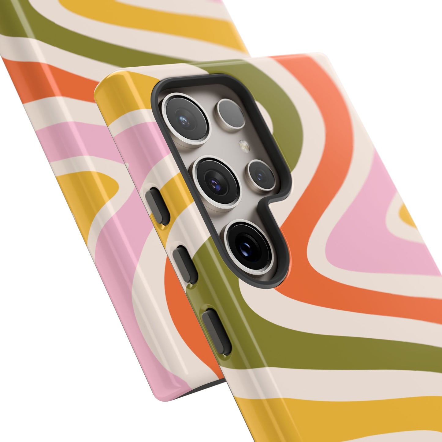 Retro Groove Samsung Galaxy Case – 70s-Inspired Design with Dual-Layer Protection