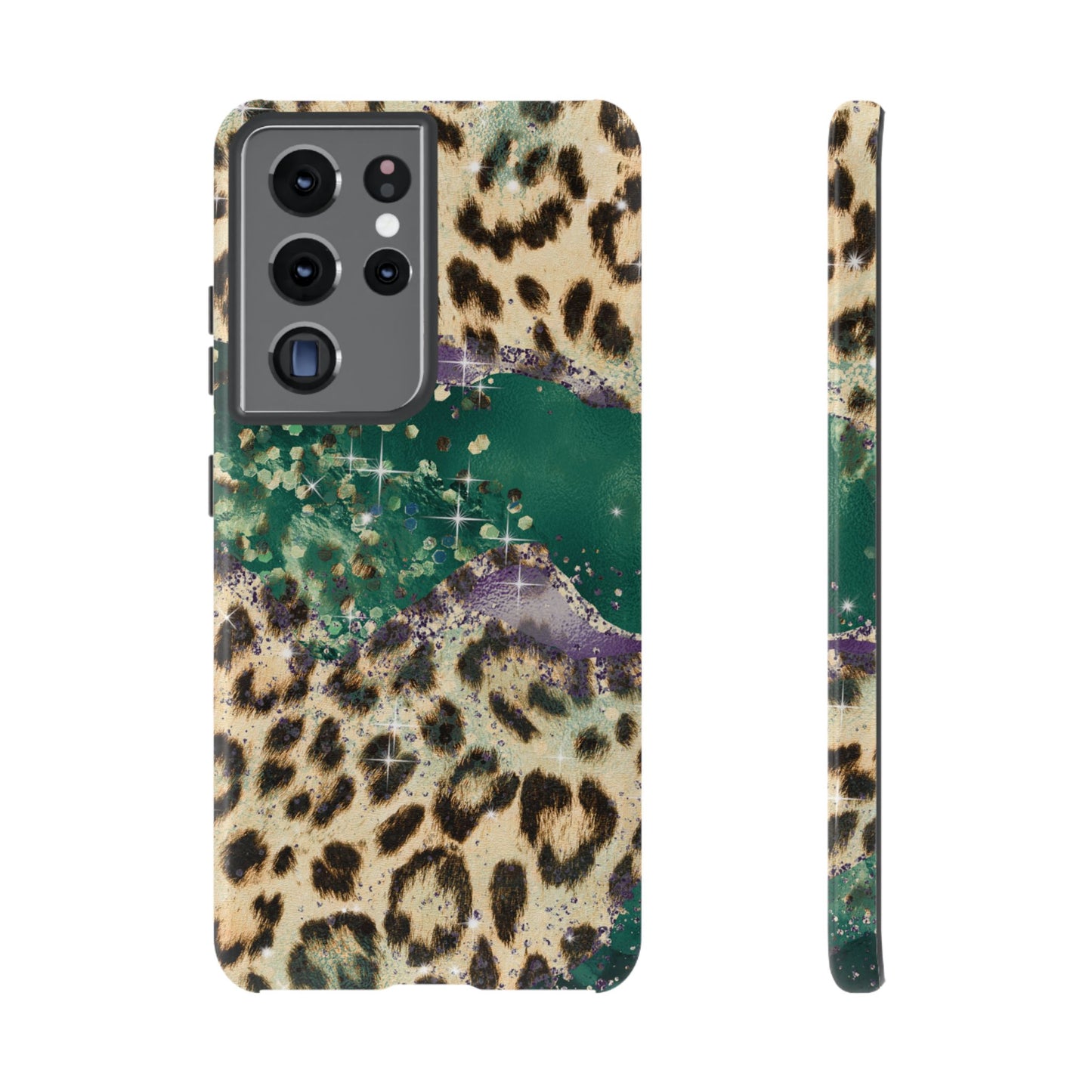 Emerald Glitter Leopard Print - iPhone Series Case