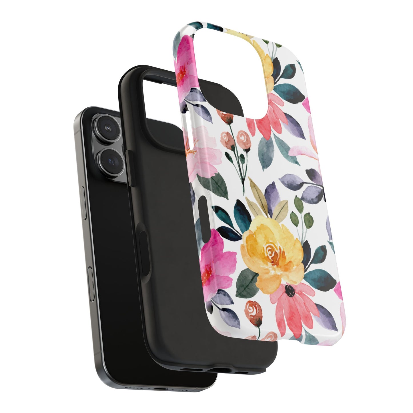 Blossoming Beauty – iPhone Series Case with Vibrant Watercolor Flowers