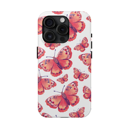 Coral Butterfly iPhone Case – Slim, Protective Design with Bold Watercolor Print