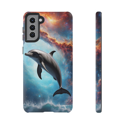 Cosmic Dolphin Space Vibes - Samsung Galaxy Case