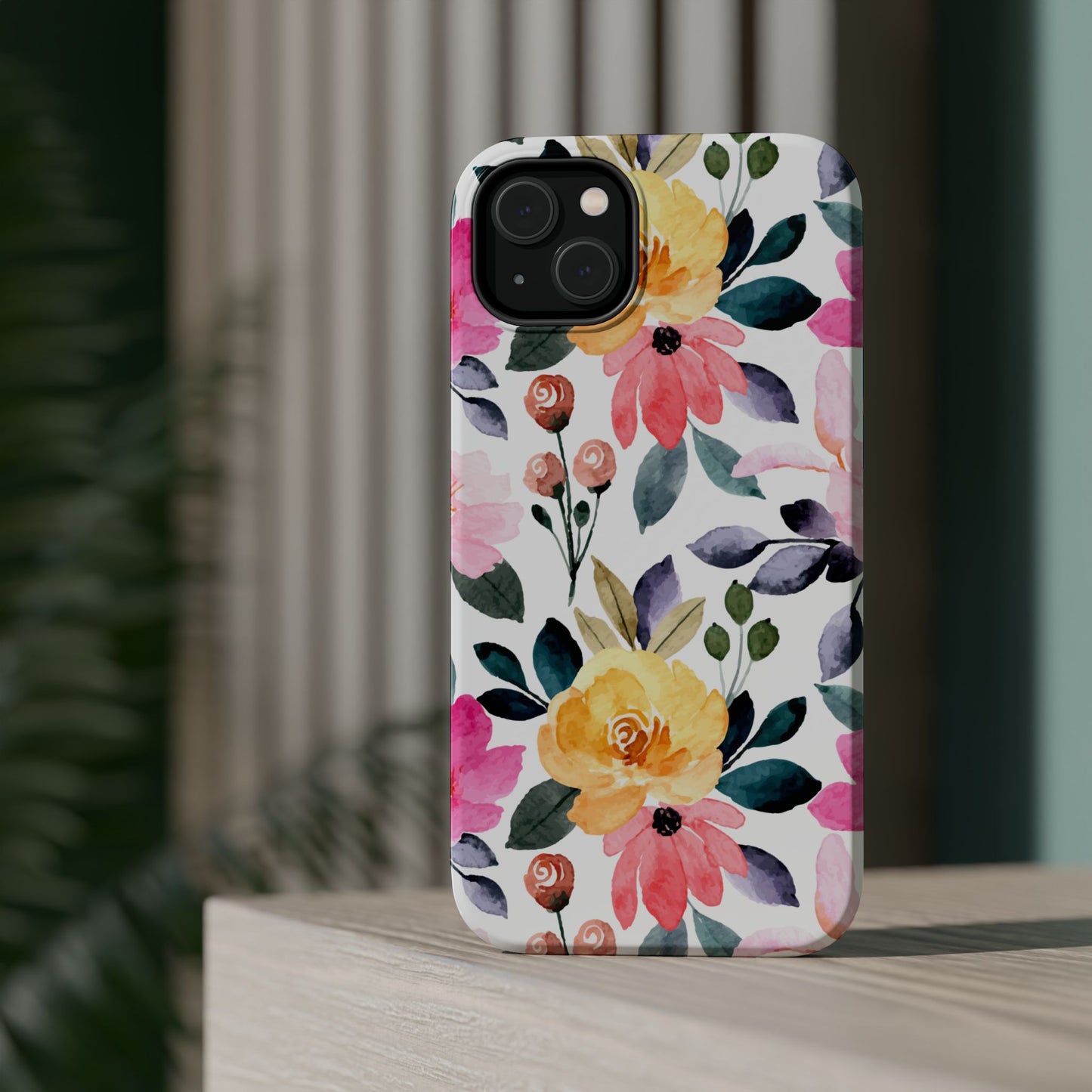 Blossoming Beauty – MagSafe Case with Pastel Floral Watercolor Design