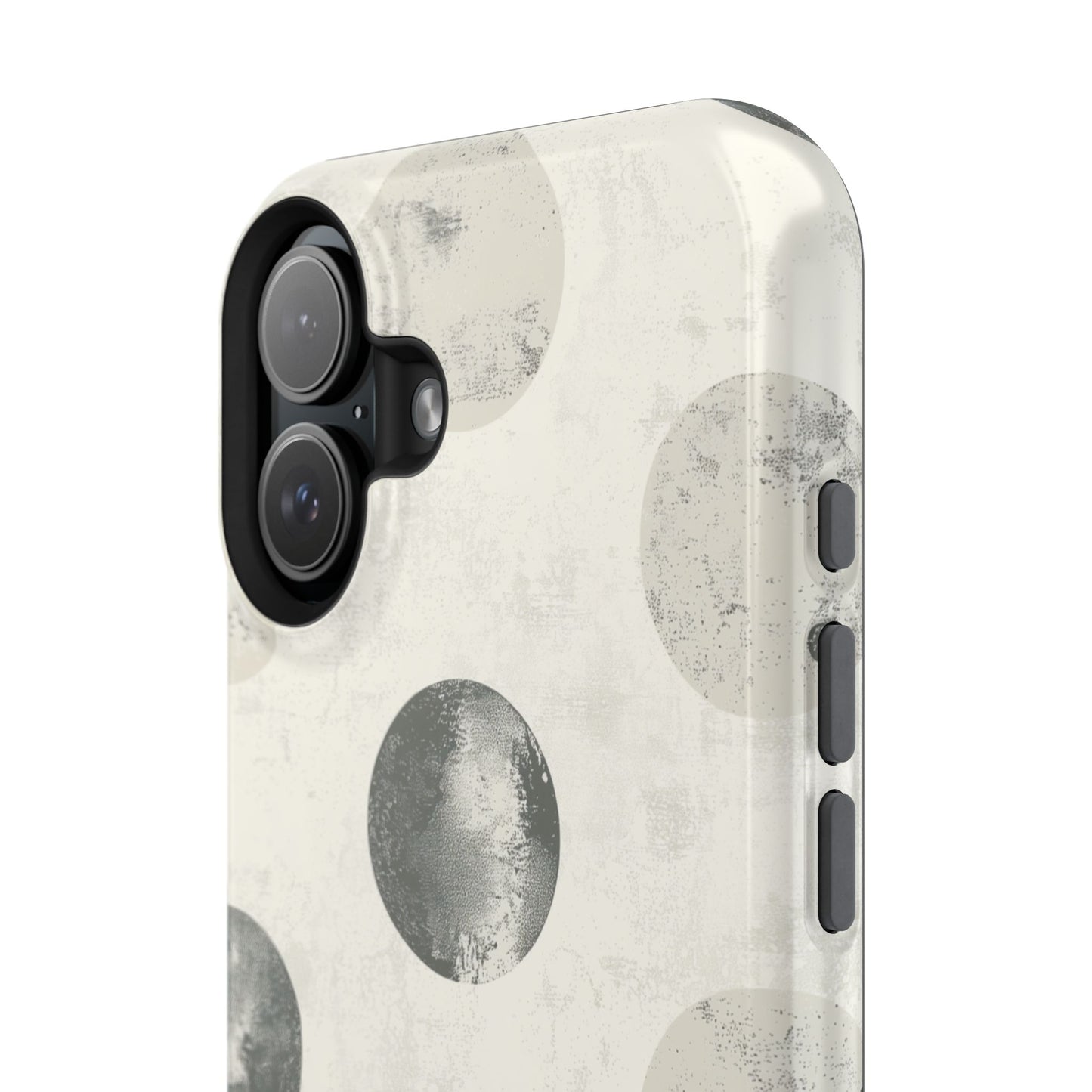 Vintage Polka Dot MagSafe iPhone Case - Neutral Retro Protective Cover