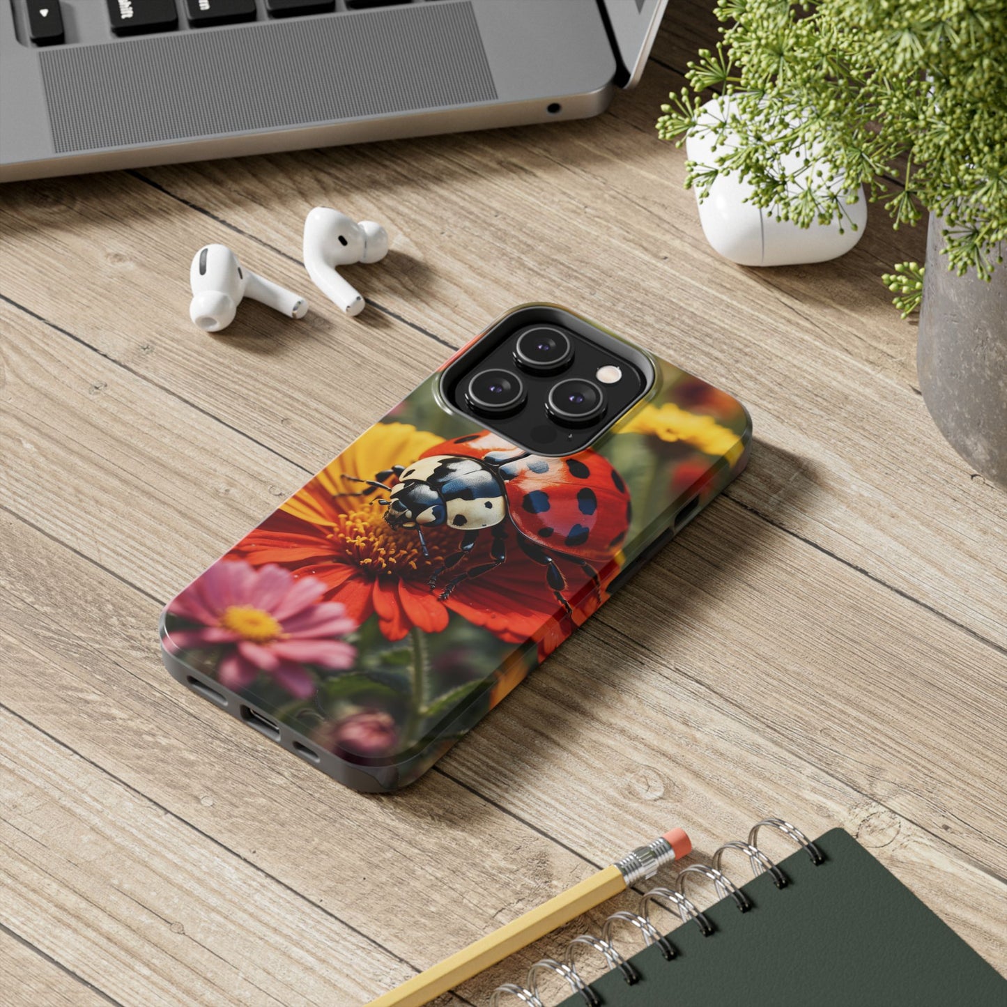 Ladybug on Orange Daisy - iPhone Series Case