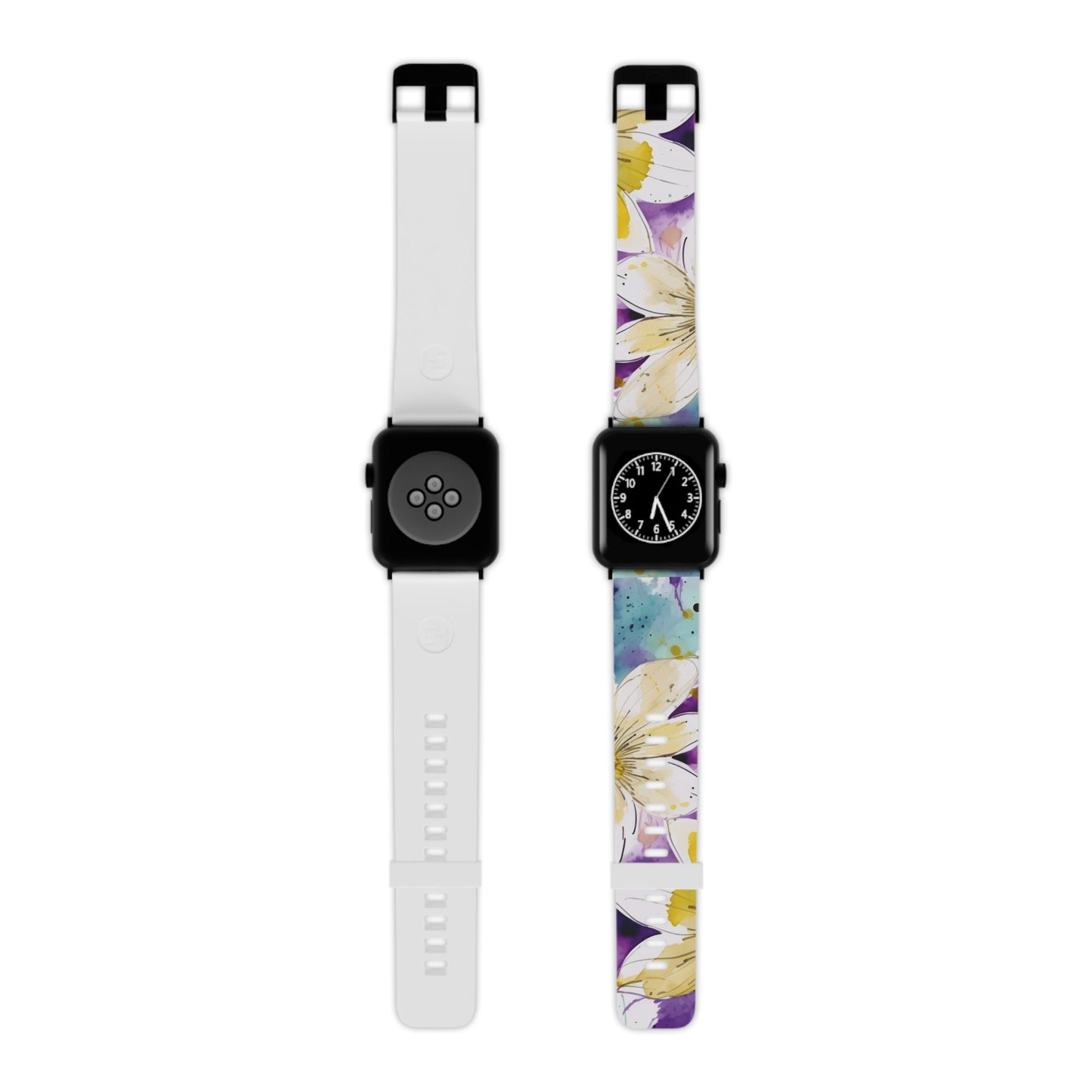 Abstract Floral Watercolor Splash Apple Watch Band