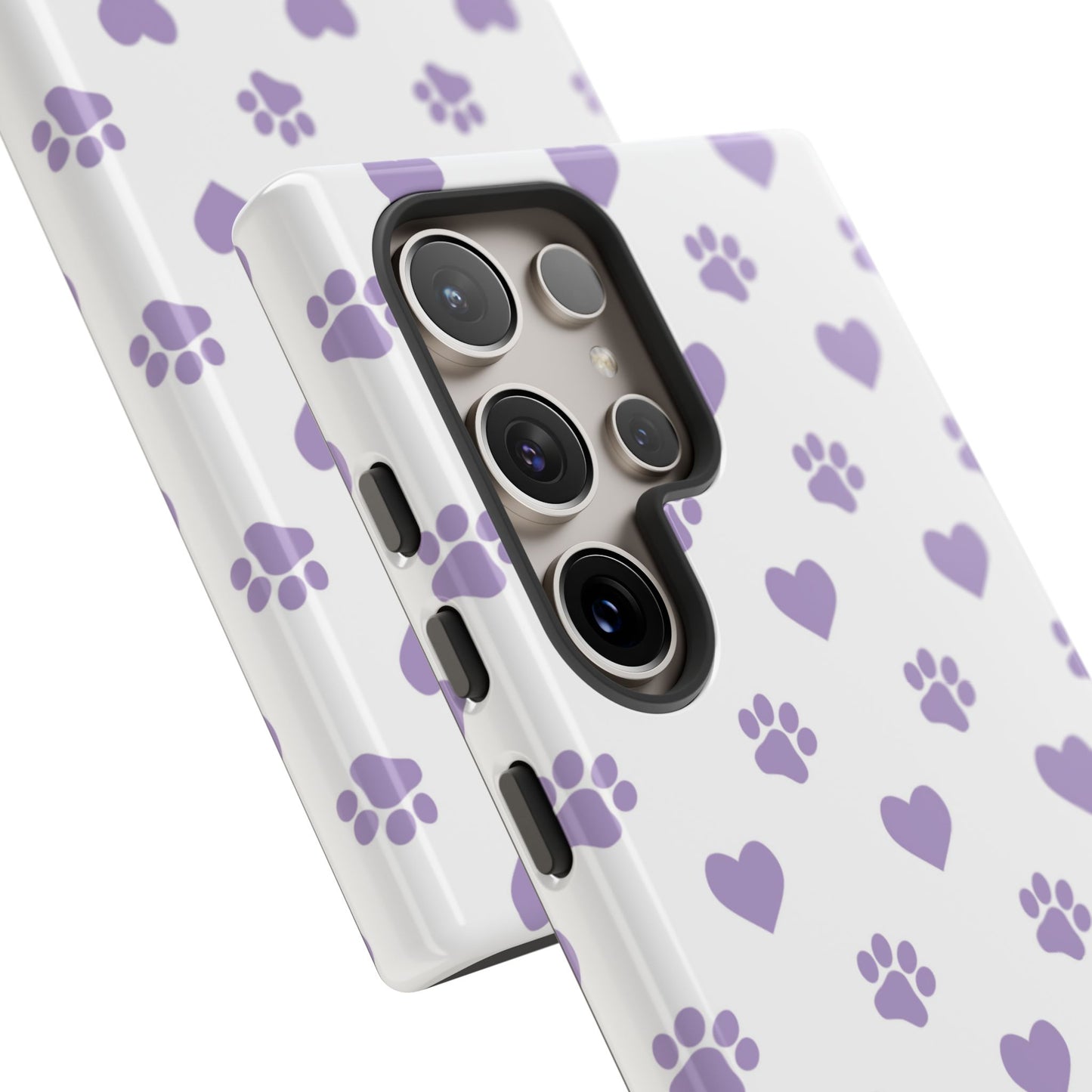 Paw Prints & Hearts – Samsung Galaxy Case, Cute and Durable Design