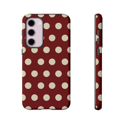 Classic Red & Cream Polka Dots - Samsung Galaxy Case