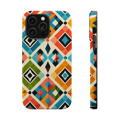 Harlequin Geometric MagSafe iPhone Case - Vibrant Abstract Protective Cover