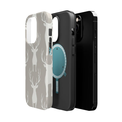 Minimalist Deer Silhouette MagSafe Pattern – iPhone Series Case