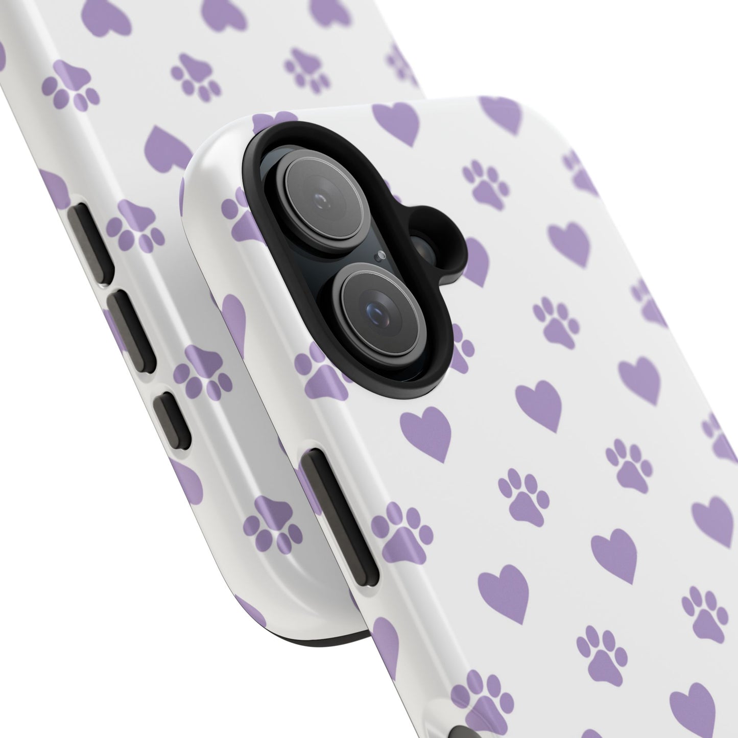 Paw Prints & Hearts – Cute and Durable iPhone Case for Animal Lovers