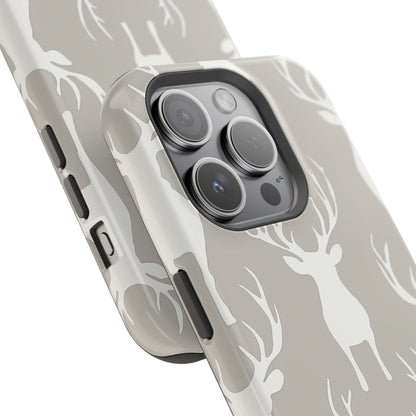 Minimalist Deer Silhouette MagSafe Pattern – iPhone Series Case