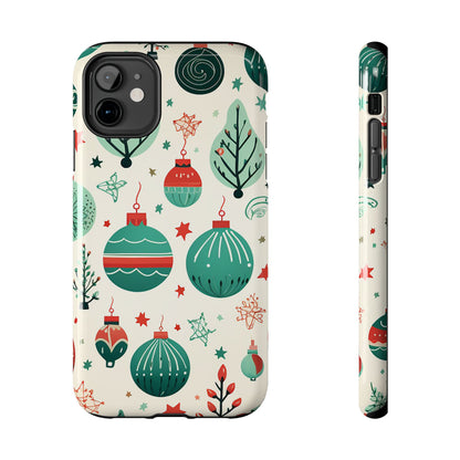 Vintage Christmas Ornaments Pattern – iPhone Series Case