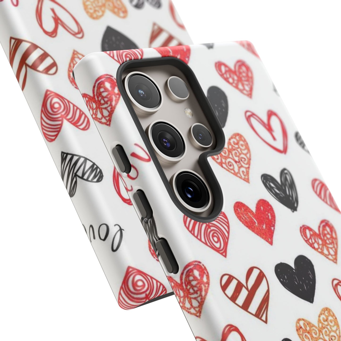 Samsung Galaxy Case: Hand-Drawn Hearts & Love