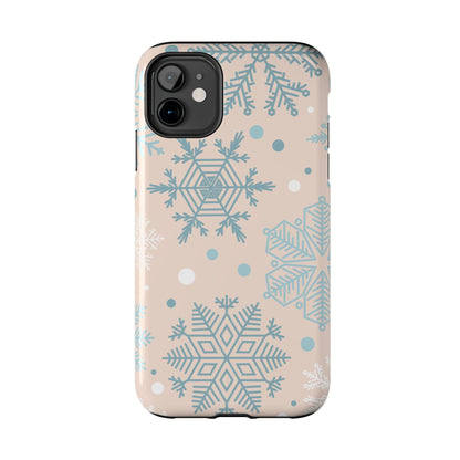 Winter Snowflakes iPhone Case – Shockproof, Smooth Matte Finish, Dual-Layer Protection