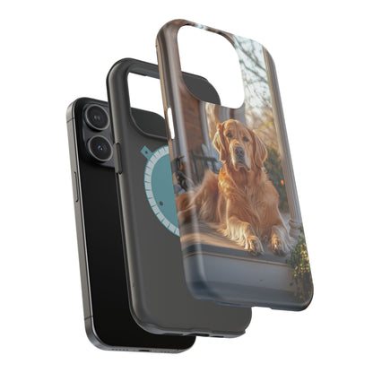 Golden Retriever on Porch - iPhone MagSafe Series Case