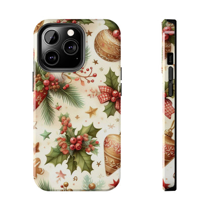 Classic Christmas Stocking & Ornaments Pattern – iPhone Series Case