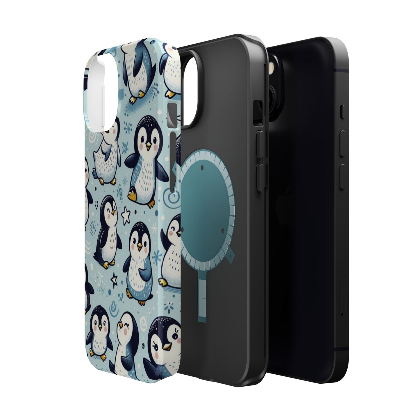 Cute Penguin Parade iPhone Case