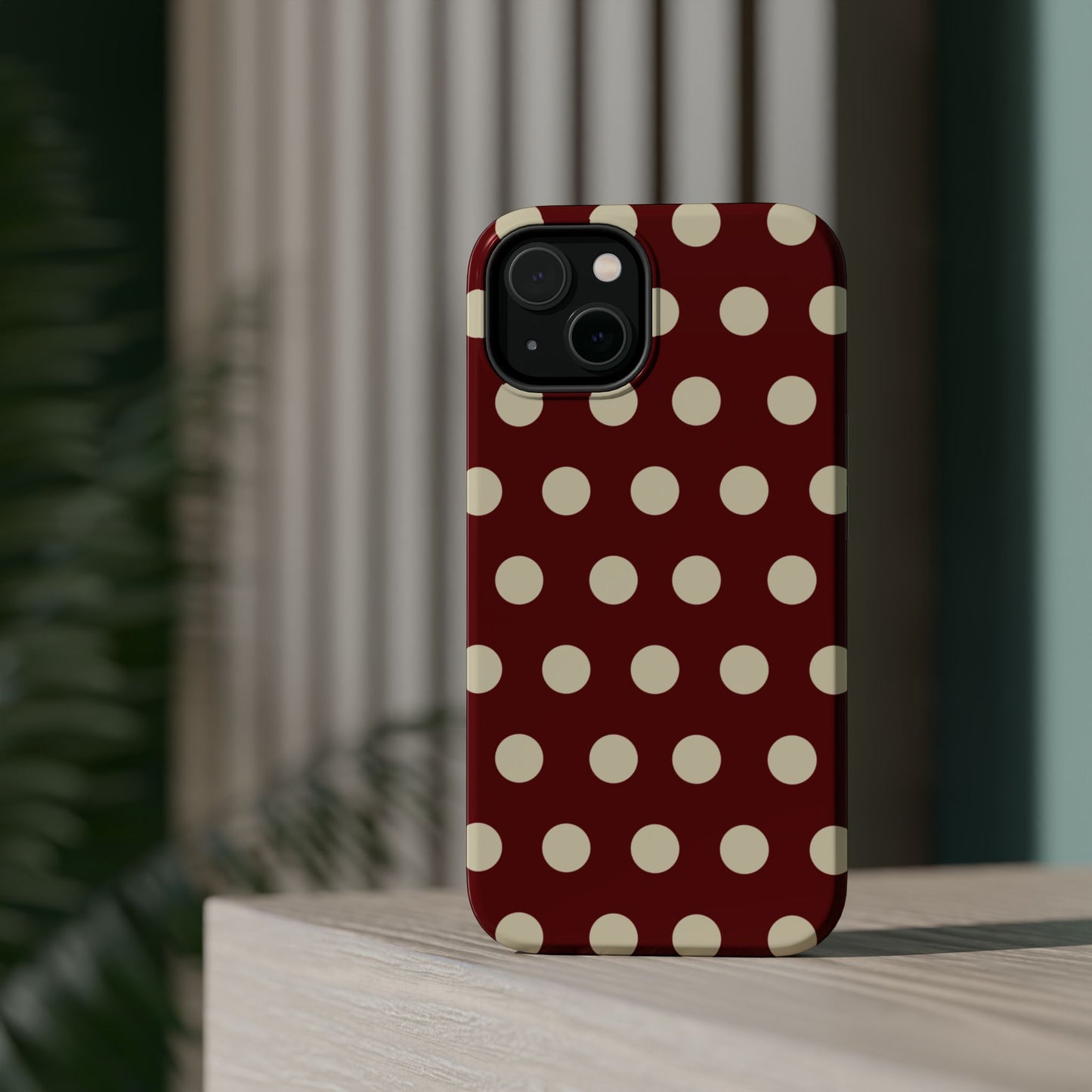 Classic Red & Cream Polka Dots - MagSafe iPhone Case