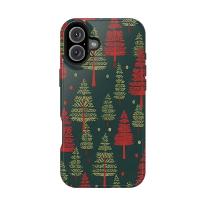 Retro Christmas Trees Pattern -  MagSafe iPhone Series Case