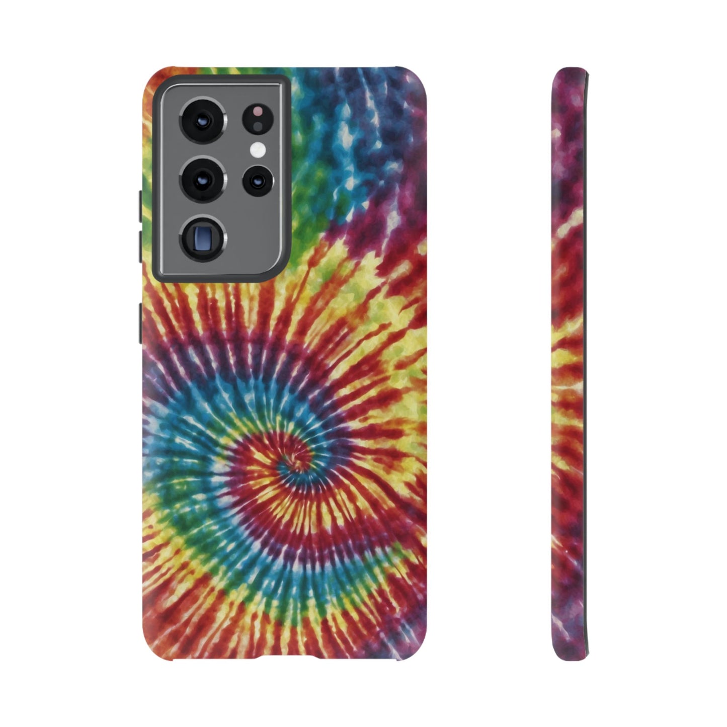 Colorful Retro Tie-Dye Samsung Galaxy Case – Spiral Rainbow Design