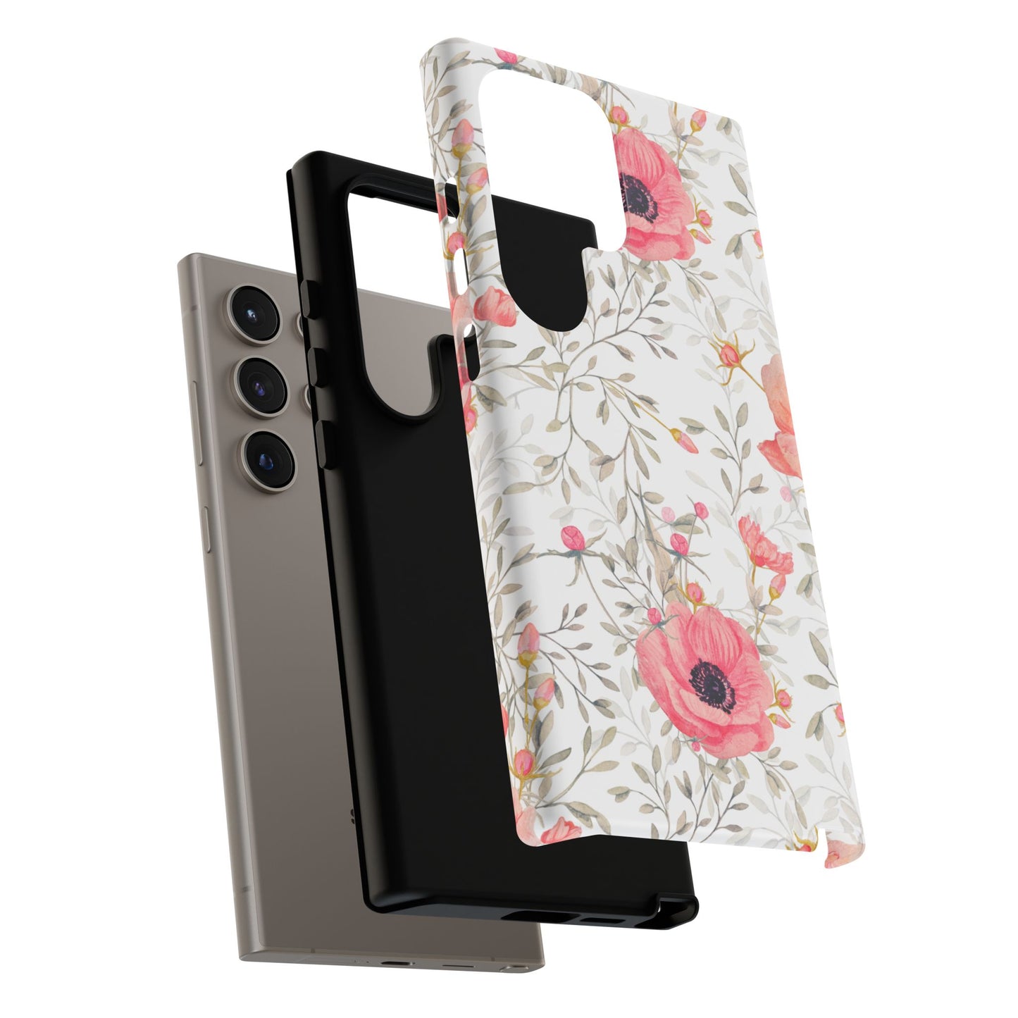 Pink Floral Watercolor Samsung Galaxy Case – Elegant Blossom Design