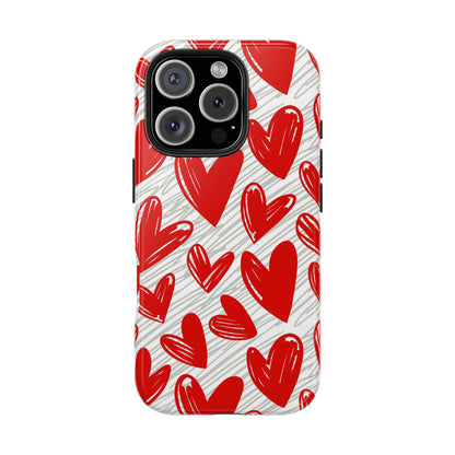 iPhone Case: Whimsical Heart Doodle