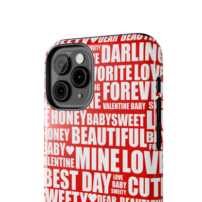 Valentine's Love Typography iPhone Case