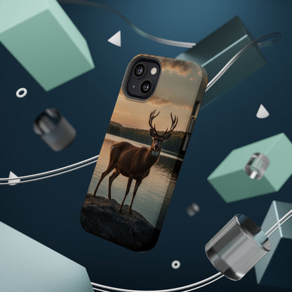 Majestic Stag at Sunset – MagSafe iPhone Case