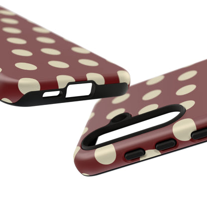 Classic Red & Cream Polka Dots - Samsung Galaxy Case