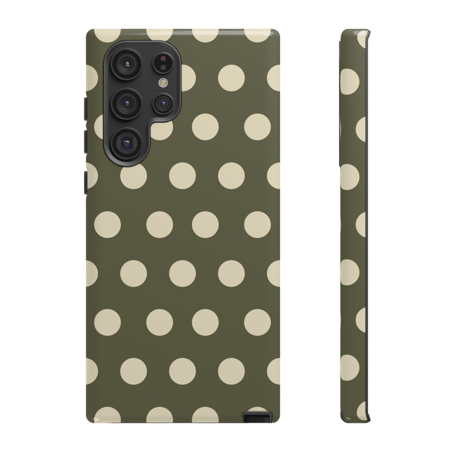 Vintage Green & Cream Polka Dots – Samsung Galaxy Case